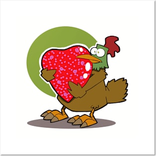 Chicken Valentine Posters and Art